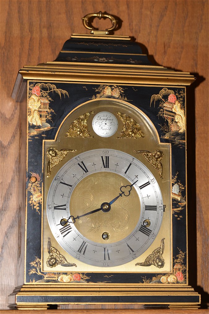 Elliott dual chime clock with chinoiserie from 1974