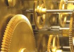 1956 Herschede 5 tubular bell clock mechanism gears in chime train