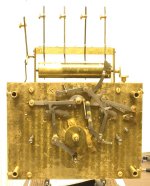 1956 Herschede 5 tubular bell clock mechanism front view completed