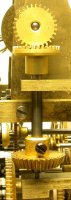 1956 Herschede 5 tubular bell clock mechanism contrate gear in chime train