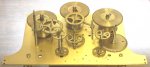 1980 Herschede 9 tubular bell clock mechanism with gears visible