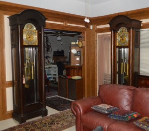 two 1920 Herschede 9 tubular bell clocks!