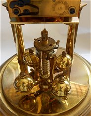 Schatz 49 Anniversary Clock view of torsion pendulum