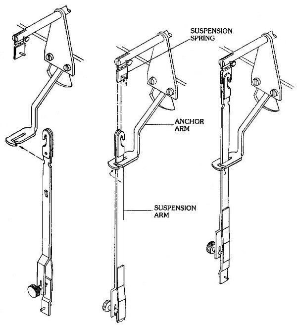 attaching a clock suspension spring