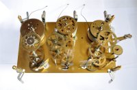 1980 Urgos 9 tubular bell grandfather clock mechanism view of the gears