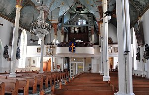 interior of St. Mary's Church of the Assumption in Praha, Texas
