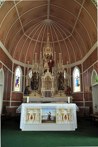 altar in St. John the Baptist Catholic Church in Ammansville, Texas