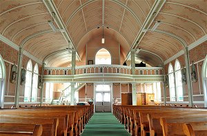 interior of St. John the Baptist Catholic Church in Ammansville, Texas