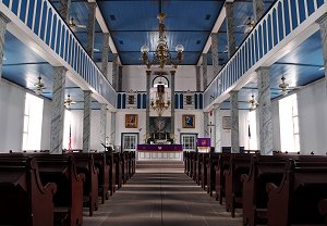 interior of St. Paul Lutheran Church of Serbin