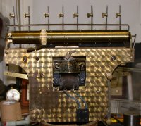 Revere 9 tubular bell clock back of mechanism