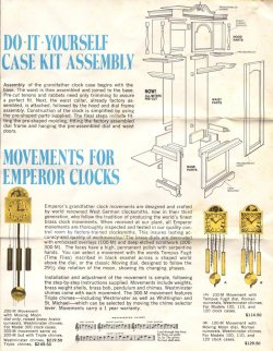 Emperor clock case assembly
