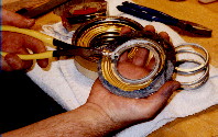 removing the old Atmos bellows from the housing
