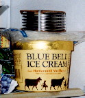 new Atmos bellows in freezer on top of Blue Bell ice cream