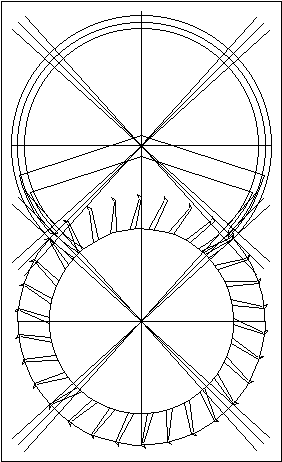 Graham escapement with escape wheel with impulse faces