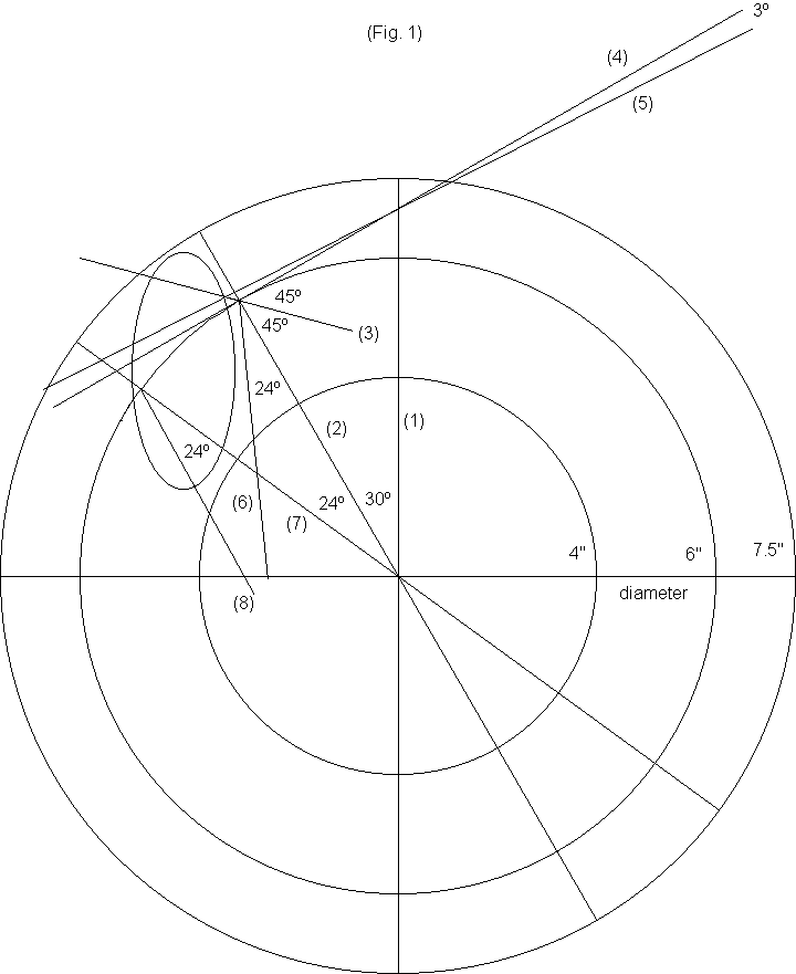 drawing a club tooth for an escape wheel in a watch