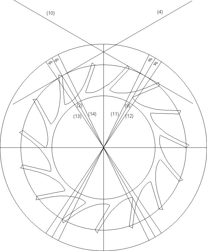 the next step in drawing the pallets onto the escape wheel