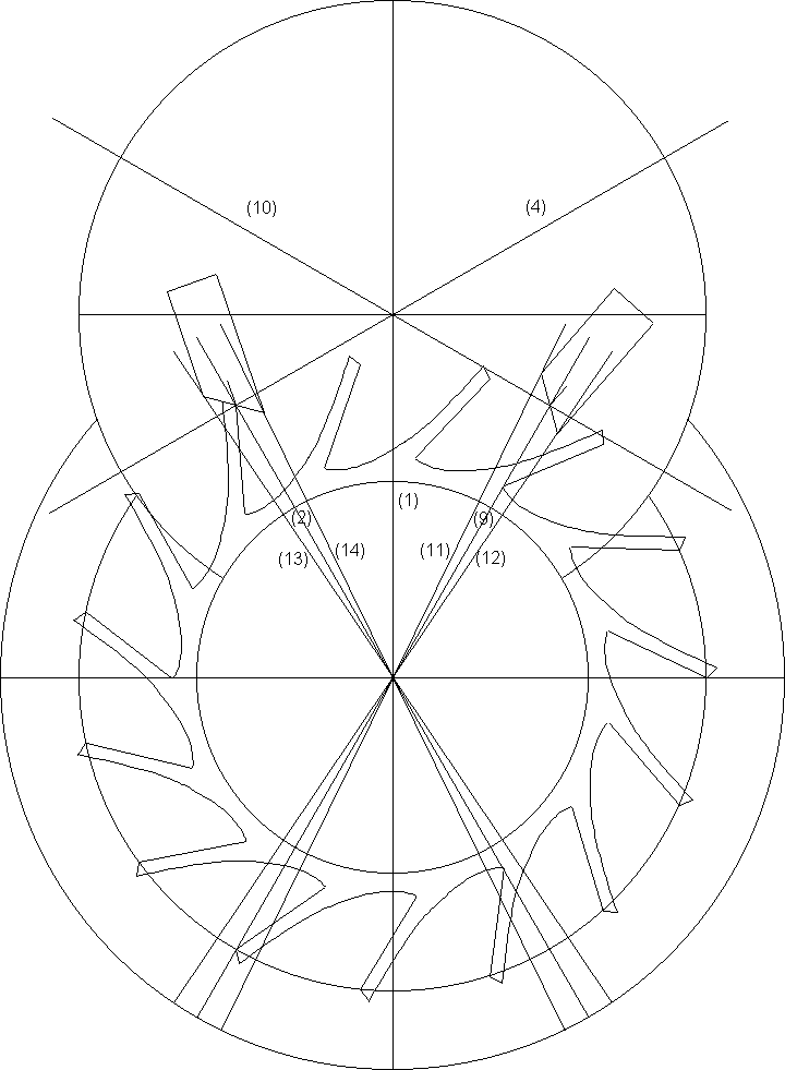 drawing of both pallets and the escape wheel
