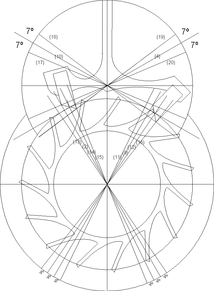 drawing of Swiss Lever escapement with equidistant lock