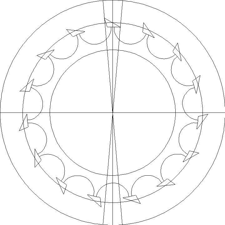 drawing the escape wheel
