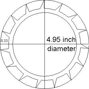 drawing of inner duplex escape wheel