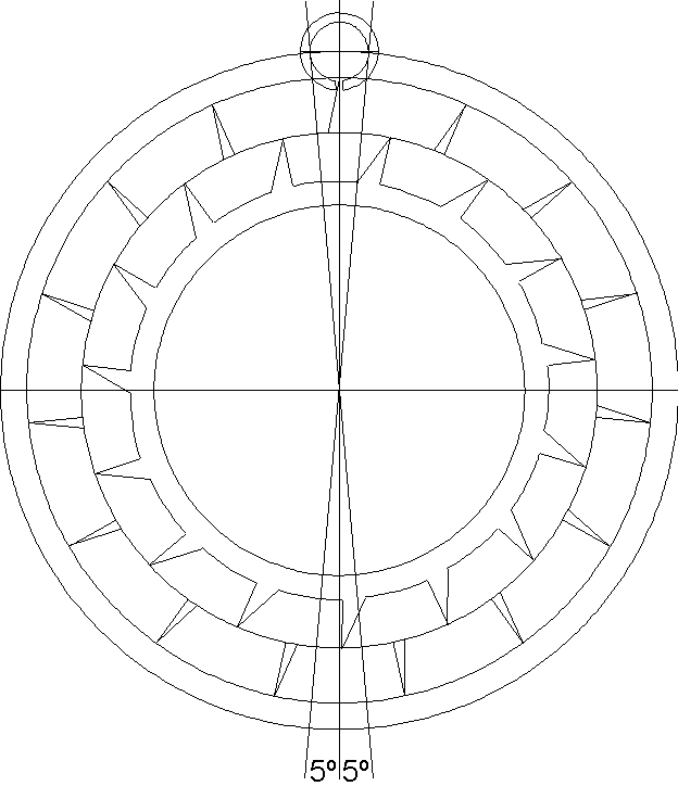 completed drawing of duplex escapement