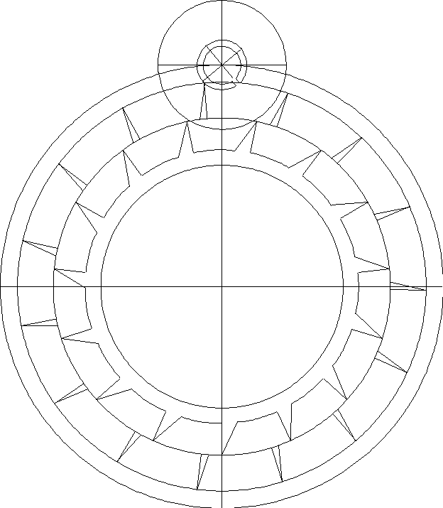 drawing to show how the escapement is placed next to the escape wheel