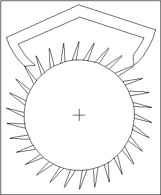 escapement design showing no outside drop between the pallets