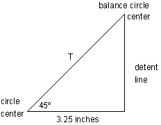 drawing to show dimensions in the chronometer escapement