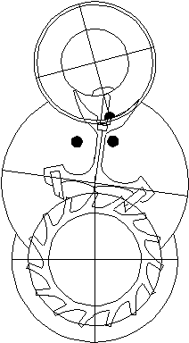 drawing to show improper action of the pallet fork