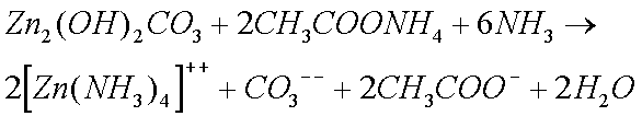 formation of zinc carbonate