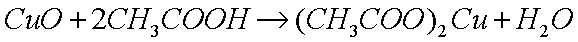 formation of copper acetate