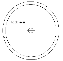 clock strike rack drawing the hook lever