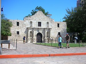 entrance to The Alamo in San Antonio, Texas
