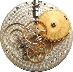 Elgin Railroad Watch gears visible