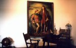 Painting of Columbus and his son Diego