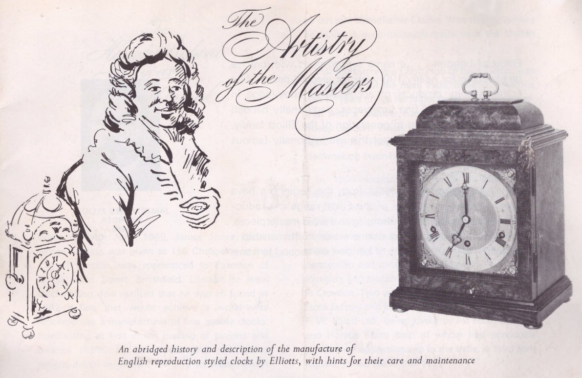 Elliott clock brochure cover