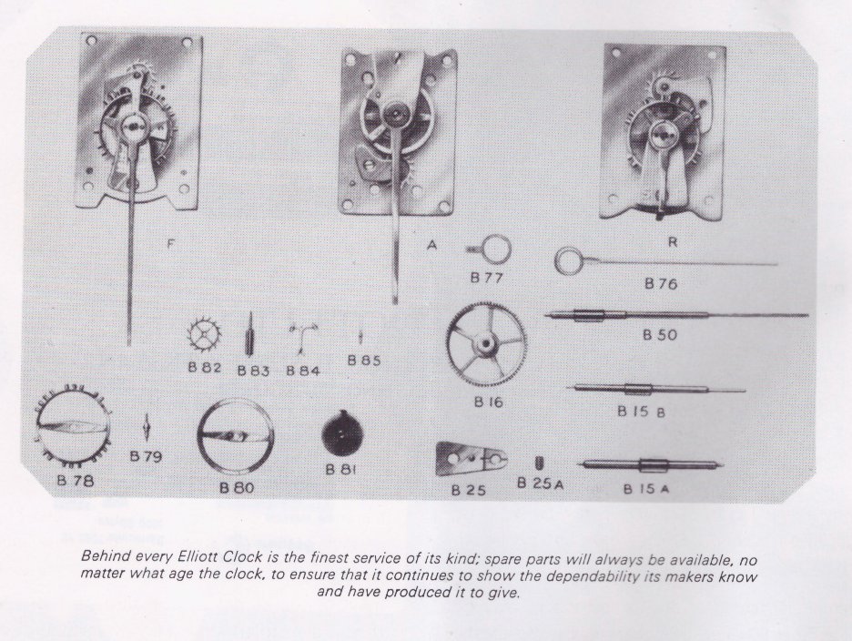 Elliott clock spare parts