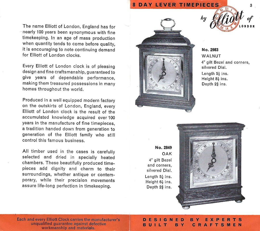 Elliott clocks 2983 2849