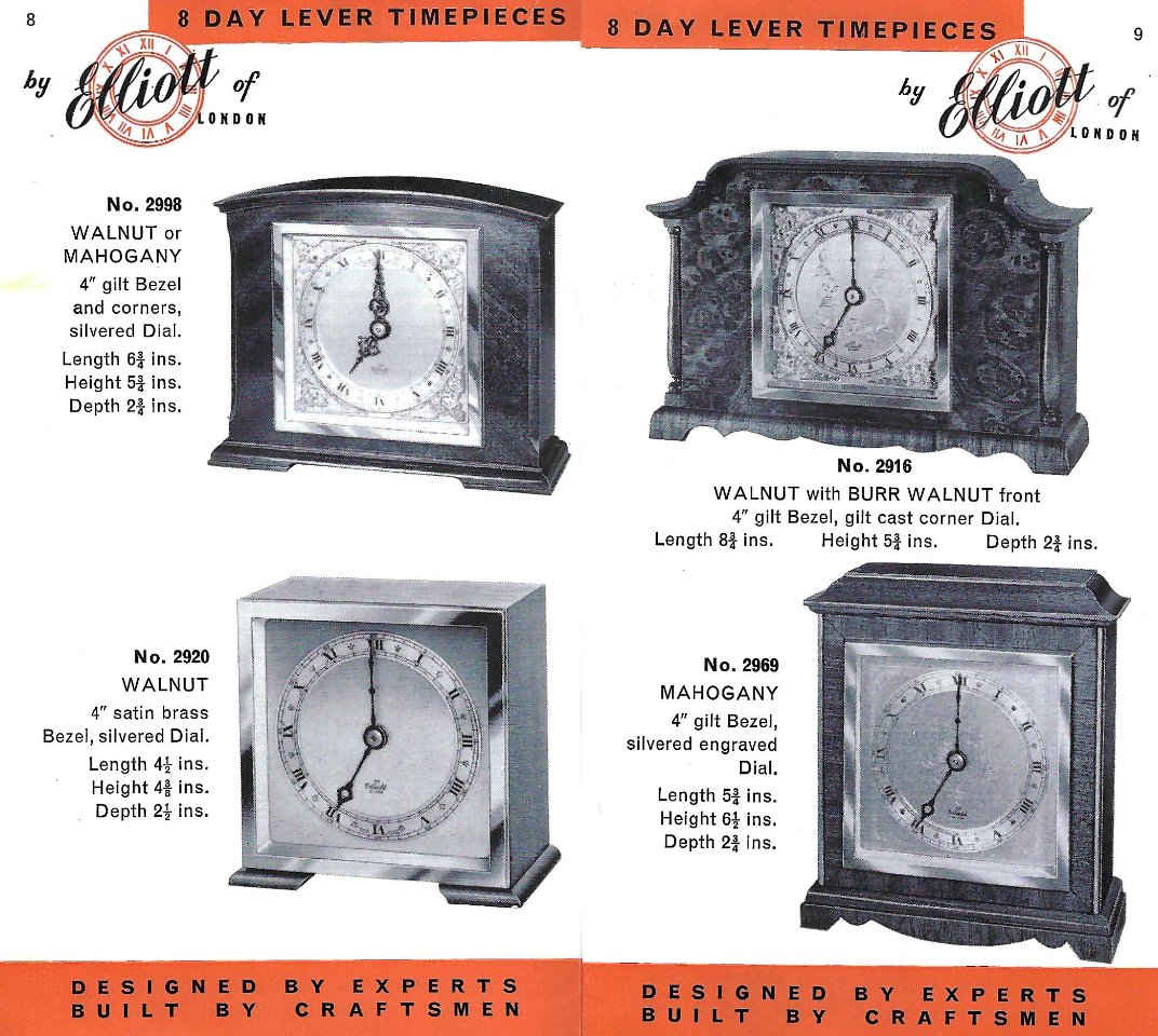 Elliott clocks 2998 2920 2916 2969