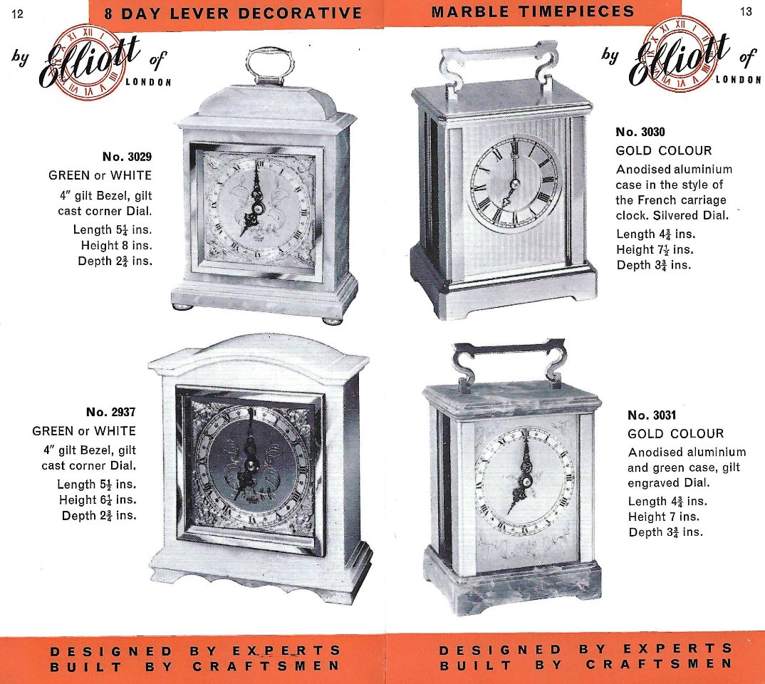 Elliott clocks 3029 3030 3031 2937
