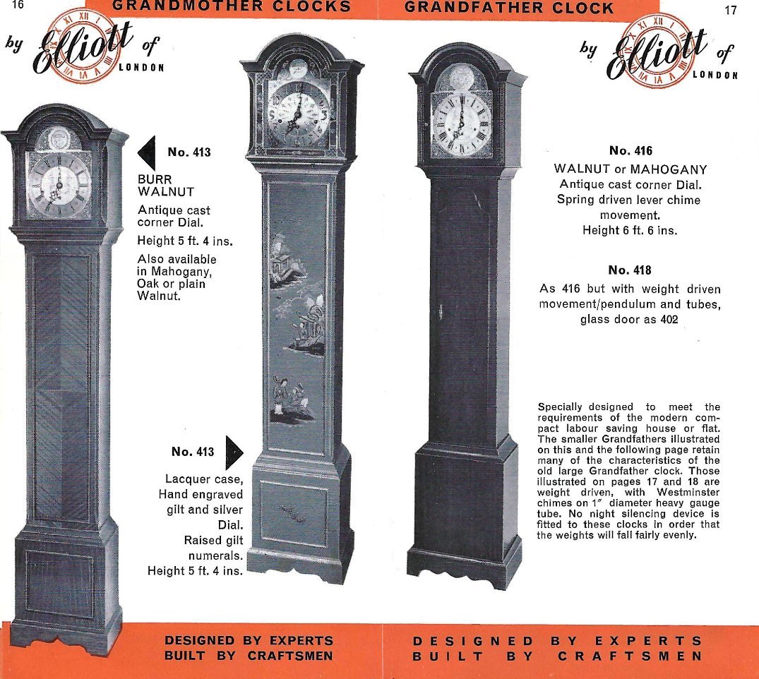 Elliott clocks 413 416 418