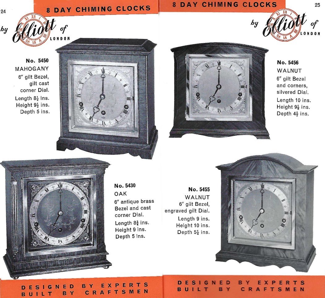 Elliott clocks 5450 5430 5456 5455