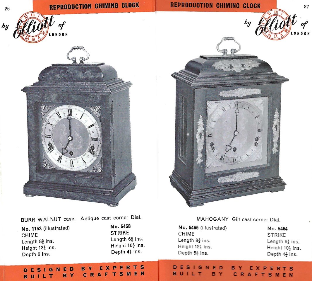 Elliott clocks 1153 5458 5465 5464
