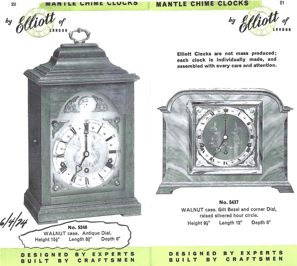 Elliott clocks 5246 5437