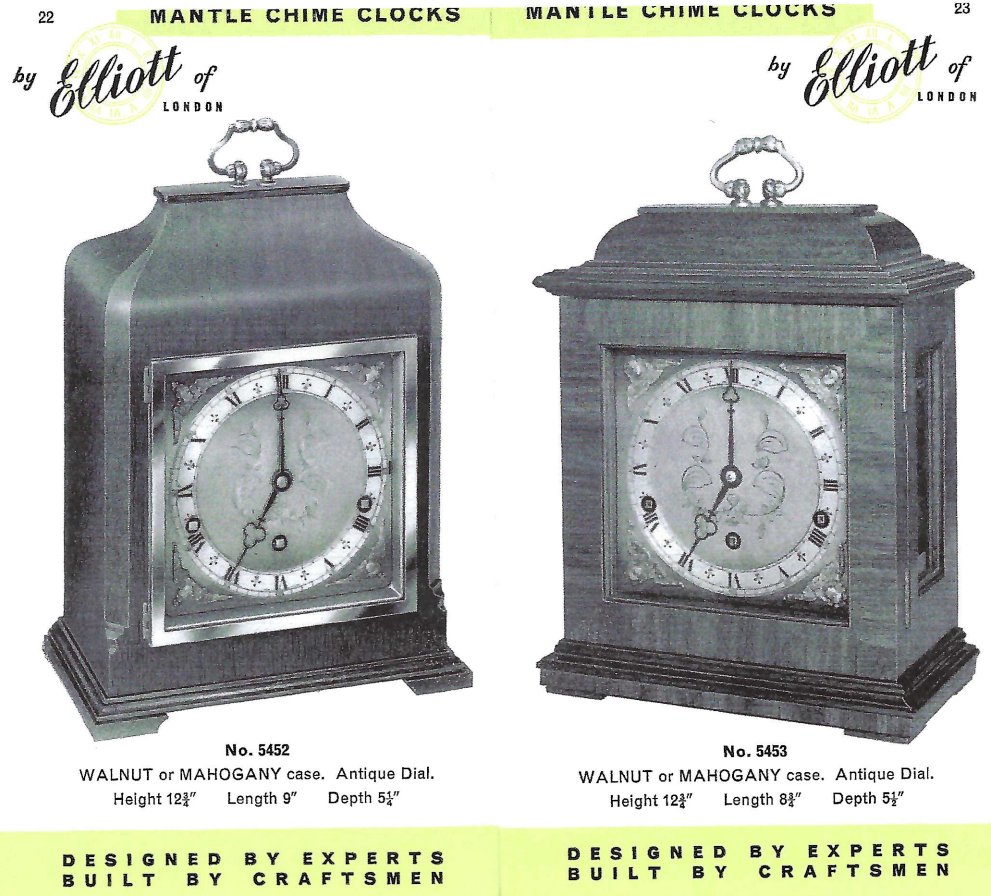 Elliott clocks 5452 5453