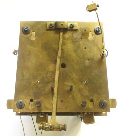 Gustav Becker clock back of mechanism