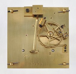 back view of Lenzkirsch clock mechanism